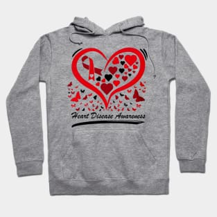 Heart Disease Awareness, Go Red, Heart Healthy, Red Ribbon Hoodie